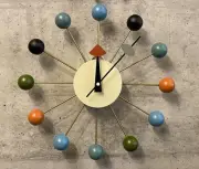 Clock Ball Clock Multi Color/Ball Color Check Midcentury Eames Vintage 50'S 27