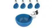 Automatic Chicken Water Cups Feeder Kit Poultry Waterer Large Blue 5 Gal 5 Pack