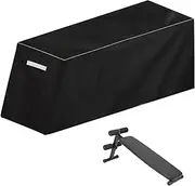 Weight Bench Cover, Outdoor Dust Shield Protector for Sit-up Board, Heavy Duty Exercise Equipment Cover, Weather-Resistant Fitness Bench Seat Protectors for Outside, 152x46x54cm