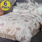 ROYAL DOULTON Cromwell Parchment Jacquard KING Bed Quilt Cover Set. 6 Piece Set