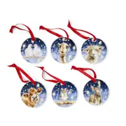 Royal Worcester Wrendale Christmas Ornaments - Nativity (Set of 6)