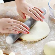 27cm Embossed Exhaust Rolling Pin Dough Roller Kitchen Baking Accessory