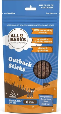 Outback Sticks - 100% Real Aussie Beef - Natural, Grain-Free, Australian Dog Tre
