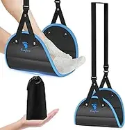 Foot Hammock for Plane Travel, Airplane Foot Hammock for Travel Accessories, Portable Wider Airplane Foot Rest for Long Flight - Length Adjustable, Under Desk footrest at Work to Relax Feet