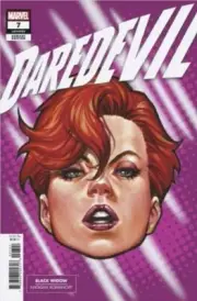 DAREDEVIL #7 MARK BROOKS BLACK WIDOW HEAD SHOT VARIANT MARVEL COMICS 2024 NM