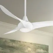52" Minka Aire Light Wave Modern White Ceiling Fan with Remote Control