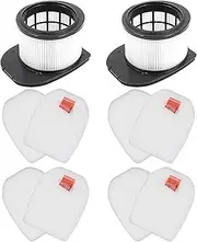 10 Pack Filter Replacement for Shark IZ862H Stratos Cordless Vacuum, Compatible with Shark IZ862H Upright Vacuum Include 2 Pack HEPA Filter, 4 Pack Foam Filters & 4 Pack Felt Filters Kit, White