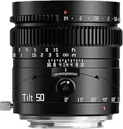 TTARTISAN 50mm F1.4 Full Frame Tilt Manual Lens, Large Aperture Tilt Lens for Mirrorless for Canon RF APS-C R7 R10 Full Frame EOSR RP R5 R5C R6 R6i