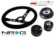 NRG 350 3" Deep Steering Wheel Suede BK/120 Hub/2.0 Quick Release BK/Lock Matt (for: Toyota)