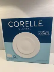 10pc CORELLE say goodbye to chips and crackers dinnerware set