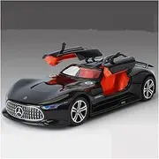 Scale Finished Model Car 1:24 Scale for Mercedes Benz AMG Alloy Diecast Car Model Miniature Vehicles Collection Souvenir Die-cast Vehicle(Bright Black)