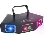 DJ Lights,Four Beam Effect RGB Sound Activated DJ Stage Strobe Lights for Bir...