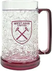 West Ham United FC Crest Freezer Tankard (UK Size: One Size) (Beetroot Red/Clear)