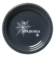 Fiesta® Fiestaware 6 1/2" Slate APPETIZER PLATE Happy Halloween Spider Web ~New!