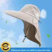 Sun Hat for Men Women with Neck Flap UPF 50+ UV Protective Hiking Fishing H K5B8