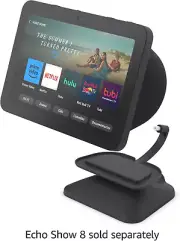 Echo Show 8 3rd Gen Adjustable Stand with USB-C Charging Port | Charcoal