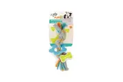Puppy Multi Chew Rope Ring Toy - Dog Knotted Braided Cotton Teething Play AFP
