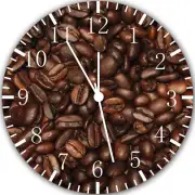 Coffee Beans Frameless Borderless Wall Clock Nice For Gifts or Decor Y55