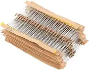 ARCELI 60pcs 1/4W 1 Ohm-1M Ohm Carbon Film Resistors Assortment Kit Set 43 Values Total Electronic Components