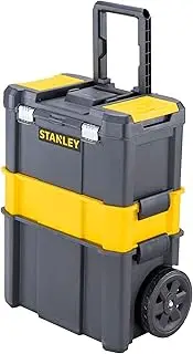 STANLEY Essential Rolling Workshop Toolbox, 3-in1 Stackable Units, Portable Tool Solution, STST1-80151