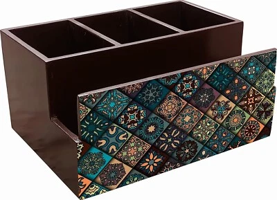 Wooden Cutlery & Tissue Paper Holder,Glossy Finish-1 pc