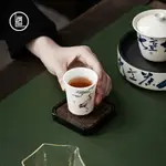 泥巴人 白瓷功夫茶杯品茗杯茶具陶瓷主人杯羊脂白玉瓷家用小茶碗