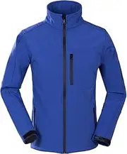 [DGKaxiyaHM] Men's Soft Shell Waterproof Outdoor Stand-Collar Jacket Tactical Water Resistant Jacket Coat with Zip Pocket