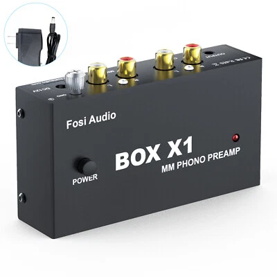 Fosi Audio Box X1 Phono Preamp for Turntable Phonograph Preamplifier Stereo Amp