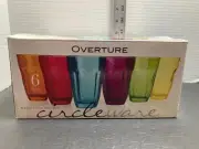 6 Circleware Overture 7.75 oz Juice Glasses New in Box