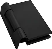 Sentiotec Glass Door Hinge for 8-10 mm Sauna Glass Doors Glass Door Hinge in Black Glass Door Fitting Glass/Wood with a Load Capacity of 50 kg