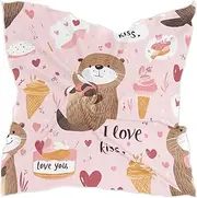 [sanluoli] Valentine's Day Cute Animal square silk scarf pashmina elegantes wrap scarf for women for head bufanda para mujer elegante, Valentine's Day Cute Animal