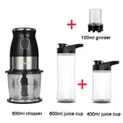 BPA FREE 500W Portable Personal Blender Mixer Food Processor With Chopper Bowl 600ml Juicer Bottle Full set 4 in 1