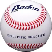 Baden | Ballistic Machine Pitch & Batting Practice 1-Piece Water Proof Training Baseballs | One Dozen