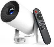 [Netflix Official & Auto Vertical Keystone] Short Throw Projector WiFi 6 and Bluetooth 5.4, MINI Portable Projector with 5w Soundbase Speaker, 4K Projector Support,180°Rotatable Smart Projector