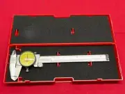 Starrett 120AM-150 Dial Caliper, Stainless Steel, 0-150mm Range, Yellow Face