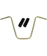 OG Lowrider Handlebar Dyno Square Twisted 16" 22.2mm Gold & Grips Cruiser Black