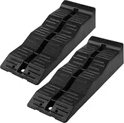 iplusmile 2Pcs Caravan Lifting Ramp, 5 Ton RV Wheel Chocks, Heavy Duty Camper Trailer Leveler Block Ramps, Anti Slip Car Leveling Kit for Workshop Travel Vehicles, RV, Truck, ATV