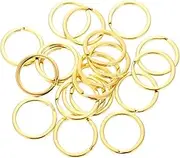 20pcs Handmade Metal Key Rings Durable Keychain Supplies for DIY Crafts for Organizing Home Car Keys Flat Securely Hold