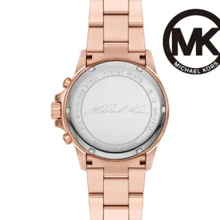 【Michael Kors 官方直營】Everest 永恆焦點個性女錶 玫瑰金不鏽鋼鍊帶 手錶 36MM MK7213