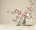 3D Watercolor Floral Wallpaper Wall Mural Removable Self-adhesive 741