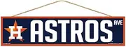 MLB Houston Astros SignWood Avenue Design, Team Color, 4x17
