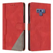 Clasp Case with Flip Wallet Stand Function Cover for Samsung Note 9 - Red