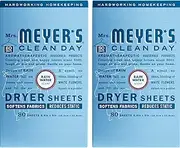 Mrs. Meyer’s Clean Day Dryer Sheets, Rainwater Scent, 80 Ct. (2 Pack)