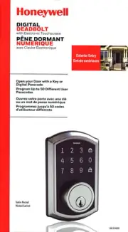 Honeywell Digital Deadbolt Door Lock with Electronic Touchscreen - Satin Nickel