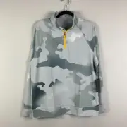G/FORE Gradient Camo Quarter Zip Slim Fit Mid Layer Golf Pullover Gray Medium