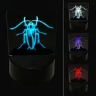 Cockroach Bug Insect Vermin 3D Illusion LED Night Light Sign Lamp