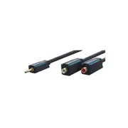 Clicktronic 0.1m Audio Connector/Cable 3.5mm Male to Stereo RCA Female Adapter