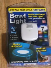 Bowl Bathroom Toilet Night LED 7 Color Lamp Sensor Lights Motion Activated Light