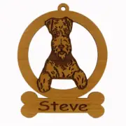Airedale Sitting Ornament 081065 Personalized With Your Dog's Name FREE SHIPPING