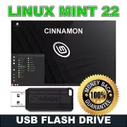 Linux Mint 22 Cinnamon "Wilma" 64bit Bootable/Live OS USB Drive • Free Ship